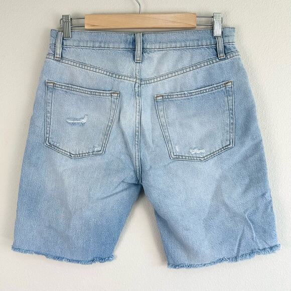 FRAME | Le Slouch Bermuda Shorts in Natoma Distressed EUC | Size 26 - Picture 2 of 6